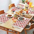 thumbnail image 2 of Pink Cow Strawberry Hat Pattern Summer Placemats Table Placemats Set Of 4-Linen Kitchen Washable Placemats Table Mats 11.8"x17.7" Non-Slip Heat Resistant, 2 of 6