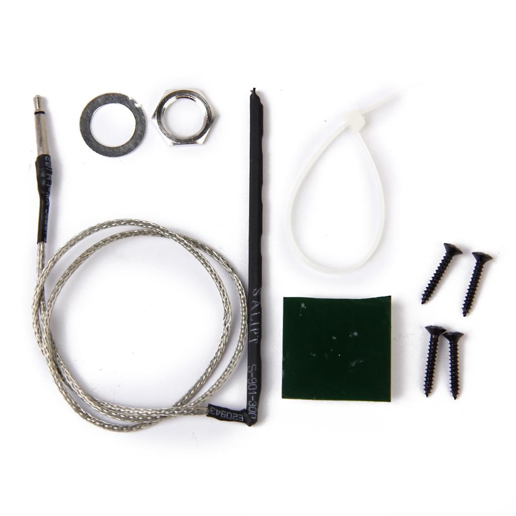 Dualoai Wired 4 Bands 2.5mm Plug Pickup EQ-7545R for Acoustic Guitar Parts Black