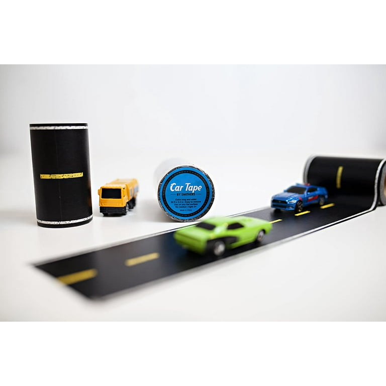 Black Road Tape for Kid's Toy Cars and Vehicles, 2 Pack of 30 ft x 2 inch Rolls of Playtape