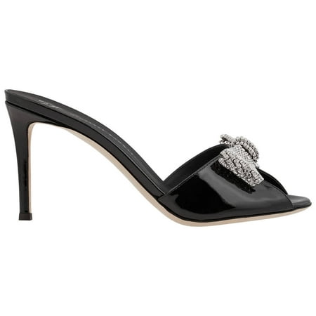 

Giuseppe Zanotti Ladies Black Vernice Patent Leather Bow Sandals Brand Size 36 ( US Size 6 )