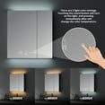 thumbnail image 4 of Lexora LS3032LEDMC 32 x 30 in. Savera LED Medicine Cabinet with Defogger, Black, 4 of 6
