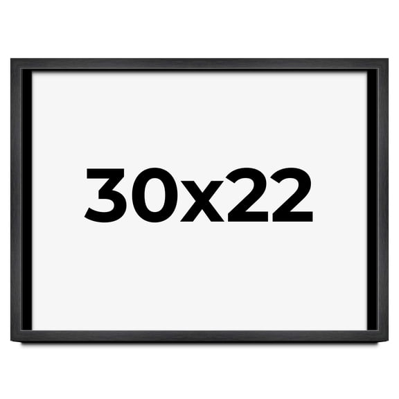 30x22 Black Shadowbox Frame - Interior Size 30x22 by 1 Inches - Made to Display Items Up To 1 Inches Deep