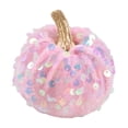 thumbnail image 4 of Clearance Sale! Glitter Velvet Pumpkin Ornament, 7x7cm Fall Table Decor for Halloween Thanksgiving Display, 4 of 5