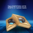thumbnail image 2 of Insertos de Carburo de diamante Spptty CNC Cortador de inserto DCMT070204 US735 DCMT51.51 para acero, 2 of 7