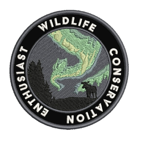 Wildlife Conservation Enthusiast 3.5 Inch Iron Or Sew On Embroidered Fabric Badge Patch Seek Adventure, National Park Iconic Series