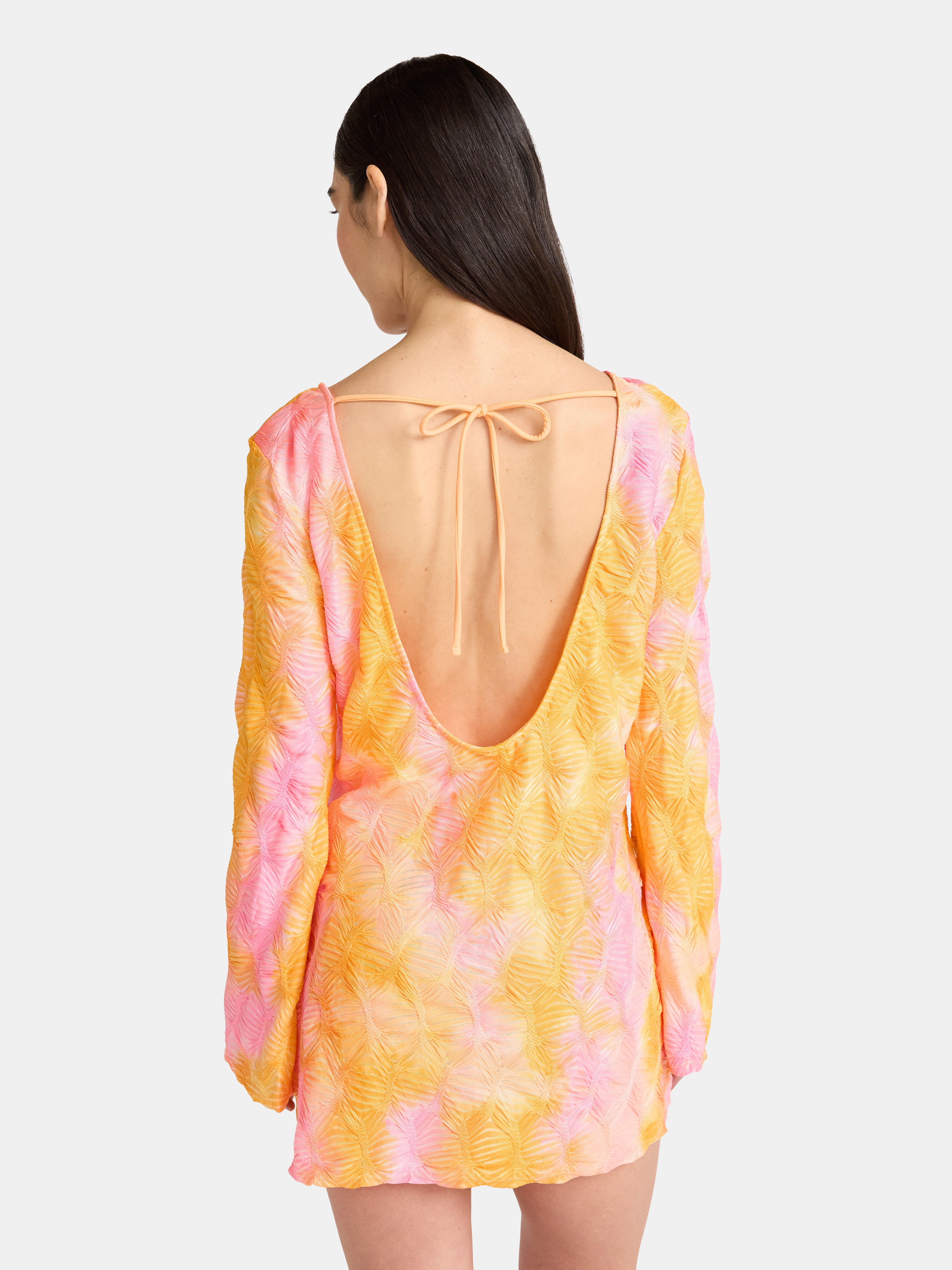 No Boundaries Scrunch Texture Coverup Dress, Women’s