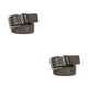 thumbnail image 3 of Qarigey Cinturones de 3 filas 105cm-125cm Cinturón hueco Mujeres Punk Correa Moda Cintura Banda Negro 125cm 2piezas, 3 of 4