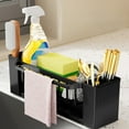 thumbnail image 5 of Kitchen Sink Caddy Organizer, Brush Sink Sponge Holder With Auto Draining Tray Household Kitchen Countertop Organizer With Compartments For Sponges Brushes Soap Sink Accessories And Cleaning Tools, 5 of 7