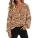 thumbnail image 1 of Suéter PRETTYGARDEN Cárdigan de Cuello en V a Rayas con Botones Talla M, 1 of 4