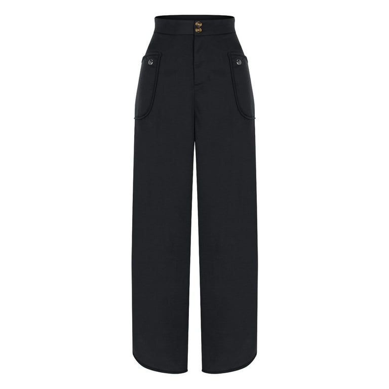 LLYwey on Sale Straight Leg Pants Women Ladies Fall Solid