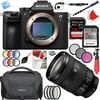 Sony ILCE7RM3/B a7R III Full-frame Mirrorless Interchangeable Lens 42.4MP Camera Body Bundle with FE 24-105mm F4 G OSS Lens, 64GB and 128GB Memory Card, Camera Bag and Accessories (13 Items)