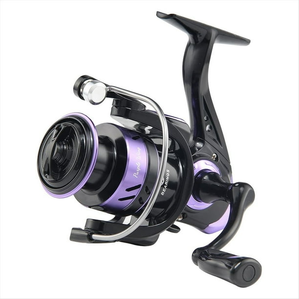 Carrete Giratorio Ultraligero con Relación de Transmisión de 5.2:1 para Pesca de Surf en Agua Dulce y Salada, Arrastre Máximo de 11 Lb, Carrete para Pesca en Hielo PW500