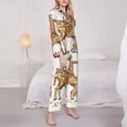 thumbnail image 3 of Xecao Cowboy Rodeo Guitar for Women's Long-Sleeved Pajama Set with Button Front and Pockets Soft Lounge Sleepwear for Home Relaxation-Small, 3 of 7