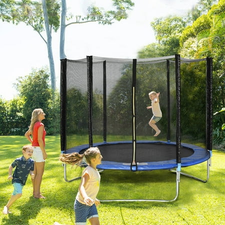 Gymax 8 Ft Trampoline Combo Bounce Jump Safety Enclosure Net W Spring Safety Pad Walmart Canada