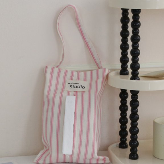 Striped Cotton Hanging Tissue Box Cover For Kitchen Bathroom And Living Room Home Decoration Storage Organizer