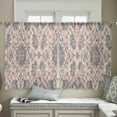 thumbnail image 4 of Boho Vintage Semi Sheer Curtains 45 Inch Length 2 Panels Set, Southwestern Ethnic Mexican Flowers Sheer Kitchen Curtain Privacy Voile Window Curtain for Living Room Bedroom Rod Pocket Drapes, 4 of 7