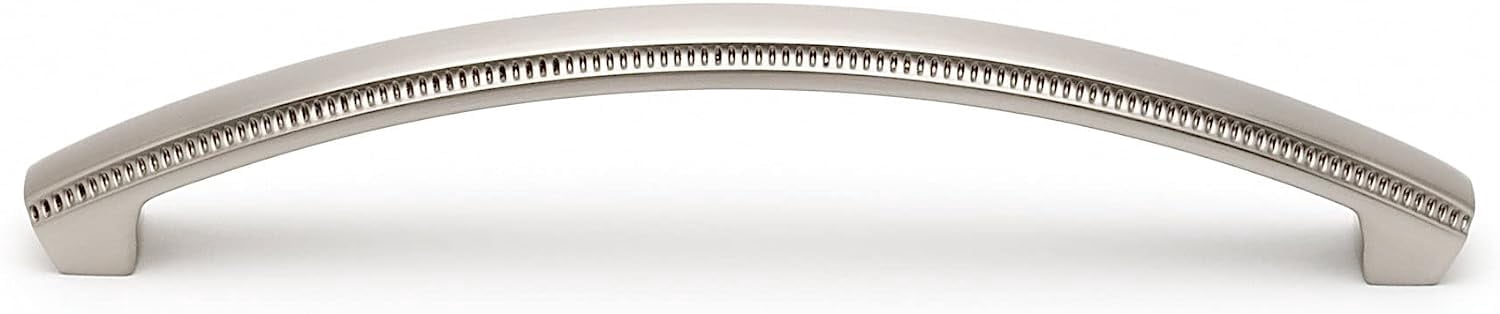 Alno A240-6-PB/NL Regal 6" Center To Center Ridged Solid Brass Arch Bow Cabinet Handle /