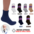 thumbnail image 6 of Diabetic Ankle Socks, Non-Binding Circulatory Cushion Cotton Quarter Socks for Men’s Women’s (Navy - 12 Pairs, Socks Size 9-11, Fit Women's Shoe Size 5-10), 6 of 6