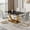 Light Gray4, variant on Sudica 5-Piece Modern Dining Table Set, Gray Faux Marble Table with 4 PU Leather Gold Legs Chairs for Dining Room
