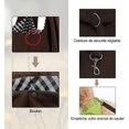 thumbnail image 3 of Bolsa de transporte para perros de color café, bandolera reversible para perros, bandolera ajustable para perros, bolsa de transporte para cachorros con gancho para collar para perros/gatos/conejos d, 3 of 5