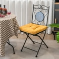 thumbnail image 2 of Gymax 4 Pcs Patio Dining Chair Cushions U-Shaped Chair Pads Non-Slip Bottom Yellow, 2 of 9