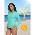 thumbnail image 5 of Sociala Rash Guard for Women Long Sleeve Swim Shirt Sun Protection Swimsuit Swim Top, 5 of 7