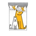 thumbnail image 2 of Cartoon Bedding Set with Sheet & Covers, Cats and Dogs Human Best Friends Forever Kids Nursery Room Art Print, Printed Bedroom Decor 2 Shams, 4 Sizes, Black White and Apricot, by Ambesonne, 2 of 3
