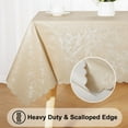 thumbnail image 4 of Rectangle Table Cloth, Waterproof Heavy Duty Vinyl Tablecloths, Wipeable Washable Table Cover for Kitchen and Dining Room (Beige, 60" X 84"), 4 of 8