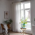 thumbnail image 2 of Cortinas BCLBUSTE, bordado bohemio, lino a rayas, 213 x 213 cm, color blanco, 2 of 9