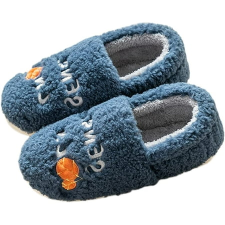 

DanceeMangoo Women Slippers Fluffy Faux Fur Winter Slide Memory Anti-Slip Foam House Shoes