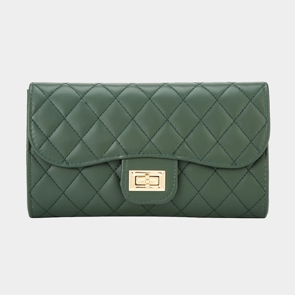 Quilted Flap Evening Clutch Bag / Crossbody Bag