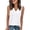 C121/White665, variant on Women Tee Shirts Solid Color Sleeveless V Neck Wide Strap Smooth Relaxed Fit Soft Breathable for Summer Streetwear Comfort Tees,White,M