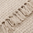 thumbnail image 2 of Bouclair Jeté en Tricot Chenille Beige de Base 50x60 Po (127x152 cm), 2 of 7