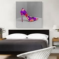 thumbnail image 2 of ARTCANVAS Purple Modern High Heels Shoe Stiletto Flower Pattern Canvas Art Print - Size: 36" x 36" (0.75" Deep), 2 of 9