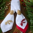 thumbnail image 2 of Patricia Heaton Home Cranberry Embroidered Pinecone Napkin Set of 4, 2 of 3