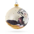 thumbnail image 2 of Ferret Glass Ball Christmas Ornament 4 Inches, 2 of 4