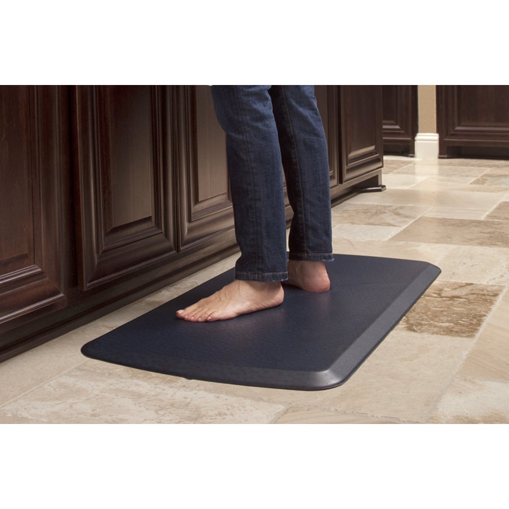 GelPro Elite AntiFatigue Kitchen Mat 20x48 Quill Atlantic Blue