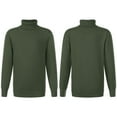 thumbnail image 5 of RUNQHUI Chandail Tricoté à Col Roulé Côtelé Manches Longues pour Garçons Filles Hiver Chaud Vert 110, 5 of 5