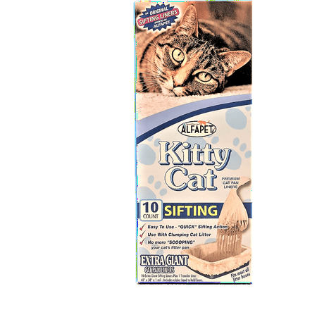 Alfapet, Kitty Cat Sifting Litter Box Liners, 10