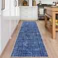 thumbnail image 2 of Nanan 2x6 Solid Runner Rug Classic Neutral Carpet, Soft Non Slip Low Pile Indoor Rug for Hallway Bedroom Kitchen, Blue, 2 of 8