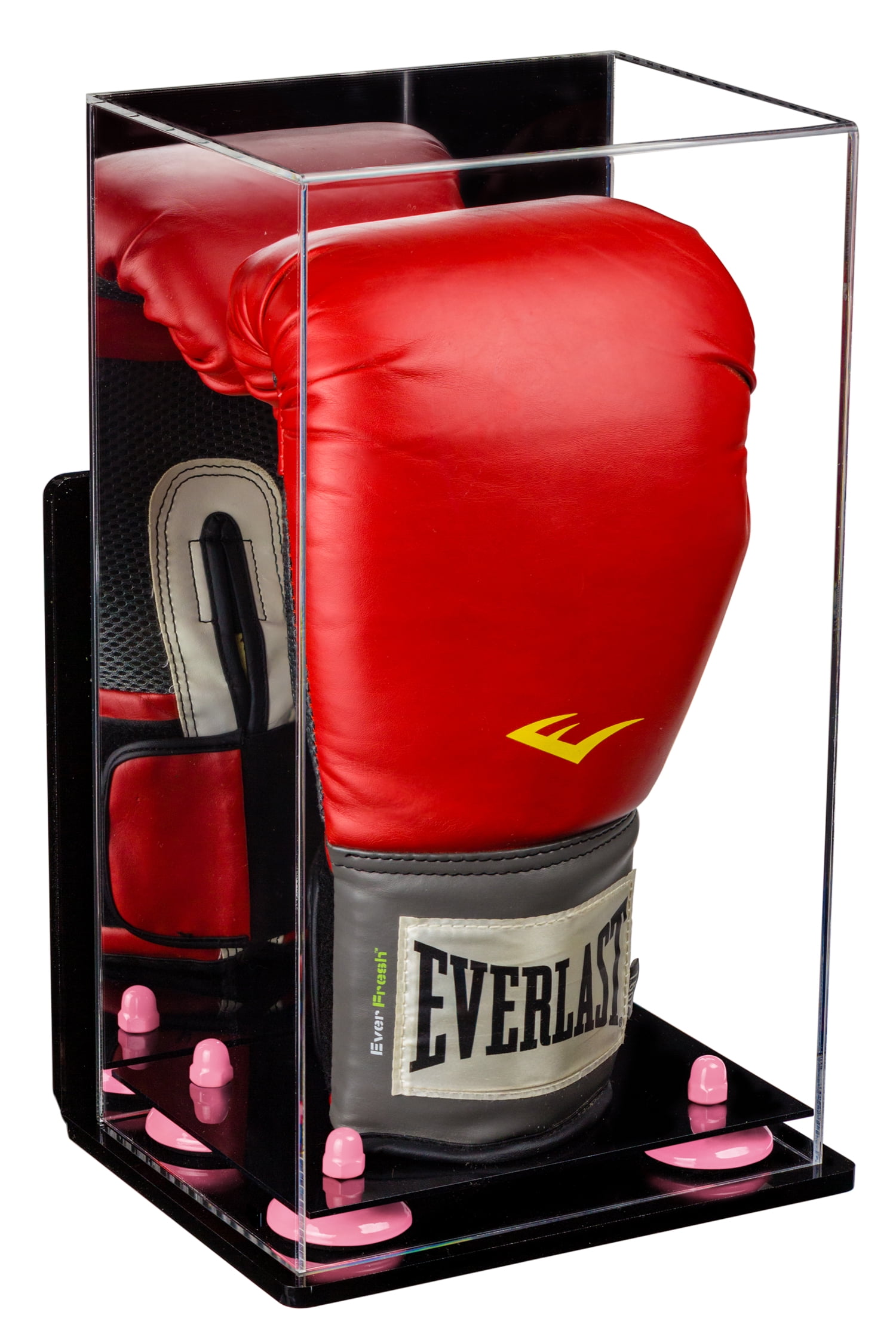 Deluxe Acrylic Boxing Glove Display Case with Mirror, Wall Mount and