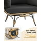 thumbnail image 4 of Silla Huevito Sobredimensionada con Giro 360°, Silla de Rattan con 4 Cojines Gruesos, Diseño para Exterior y Todo Clima, Capacidad 350 lbs, 4 of 5