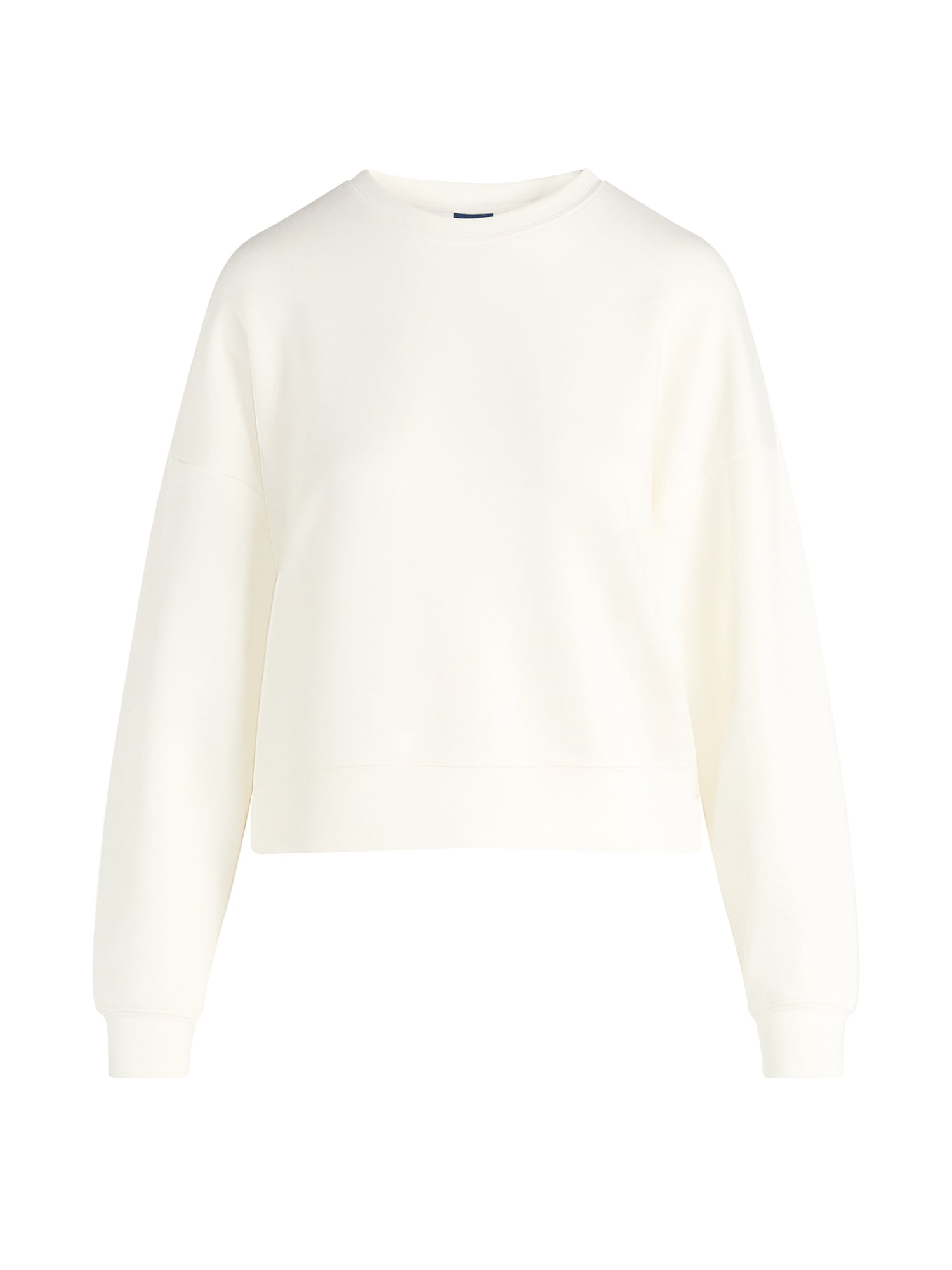 Scoop Women's and Women's Plus New Scubaknit Cropped Sweatshirt with Drop Sleeves, Sizes XS-4X