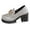 Grey, variant on Women's Slip On Shoes with Cushioned Heel for Comfort Breathable Leather On Loafers With Non Heel For Casual Comfort Walking