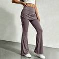 thumbnail image 5 of WAGUTH Women's Skirted Flare Leggings High Waist Ruched Skirt Overlay Bootcut Yoga Pants with Drawstring for Tennis Golf Gym, 5 of 6