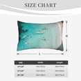 thumbnail image 4 of Pofeuu Turquoise Beach Kayaking Print Polyester Microfiber Plush Pillowcases, Super Soft and Cozy Pillow Case Covers with Envelop Closure（Pillow core not included）-14"x20", 4 of 6