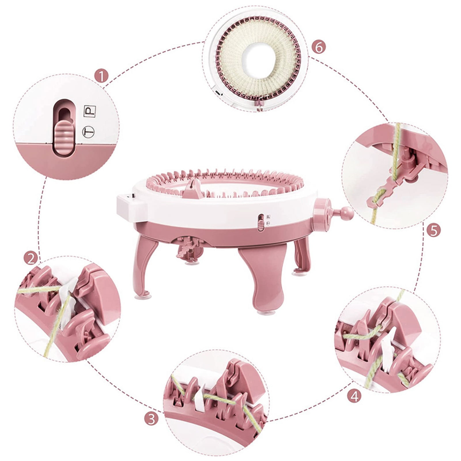 Knitting Machine, 48 Needles Knitting Machine Needles Knitting Loom Knitting Machines Kit, Knitting Machines Board for Adults Kids DIY Knit Hat Sock Scarves