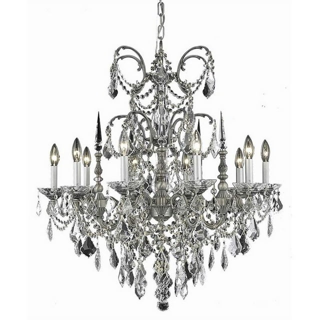 Elegant Lighting Athena 30" 10 Light Royal Crystal Chandelier