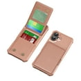 thumbnail image 2 of for iPhone 16 Plus Wallet Case, Built-in 4 Card Holders Kickstand Purse Cover, Military Grade Enhanced Corners Drop Protection, Rugged Protective Phone Case for iPhone 16 Plus, Rosegold, 2 of 9