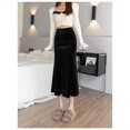 thumbnail image 5 of Nueva falda de cola de pez plisado, parte inferior suave, tela agradable para la piel, longitud media, vestido largo que cubre la cadera, cintura elástica, primavera y otoño, mediados de, 5 of 5